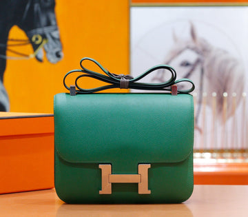 Constance 24 Dark Green Epsom Leather Silver Hardware