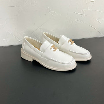 CC Moccasins Glossy White Calfskin 949656