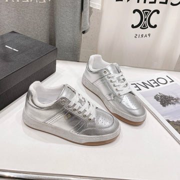 Sl Sl/61 Sneakers Silver Perforated Calfskin