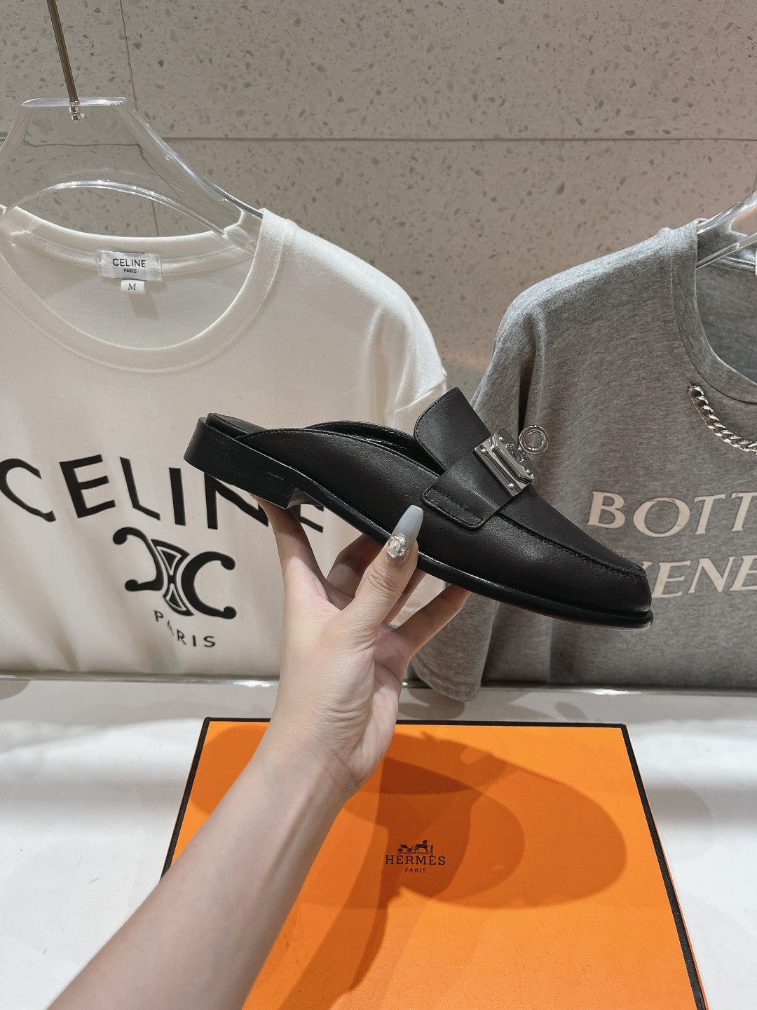 Iota Mule Black Calfskin
