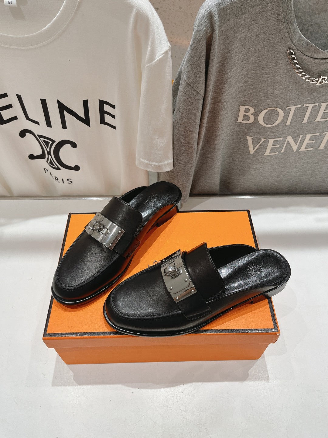 Iota Mule Black Calfskin