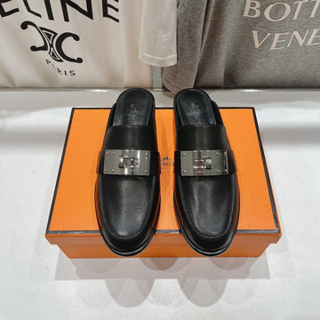 Iota Mule Black Calfskin