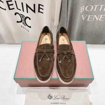 Lp Summer Charms Walk Loafers Dark Brown Suede