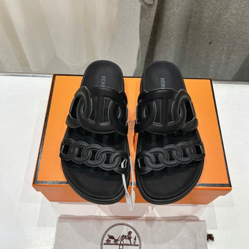 Extra Sandal Black Calfskin