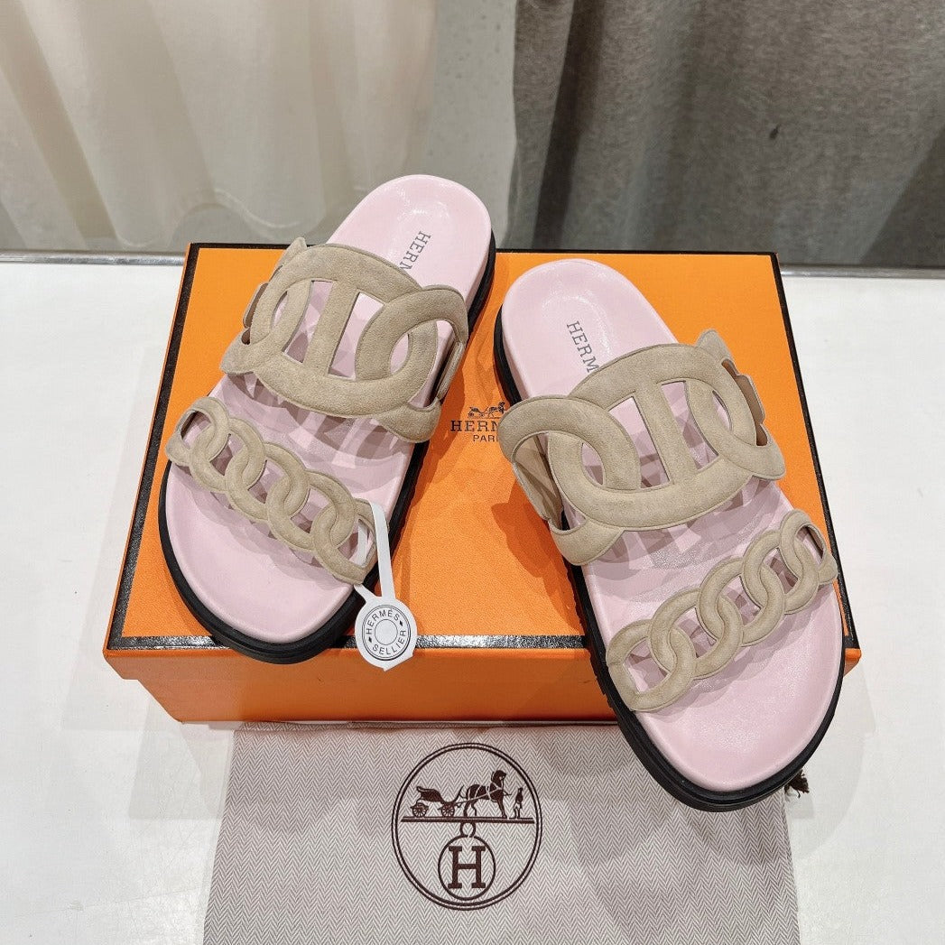 Extra Sandal Pastel Pink Calfskin