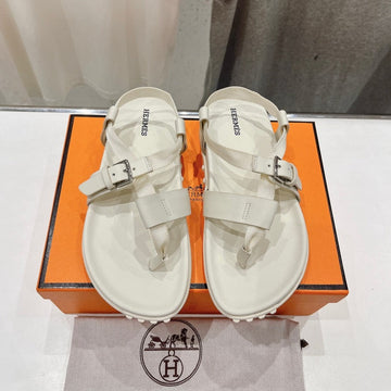 Sandal Braided 30 White Calfskin