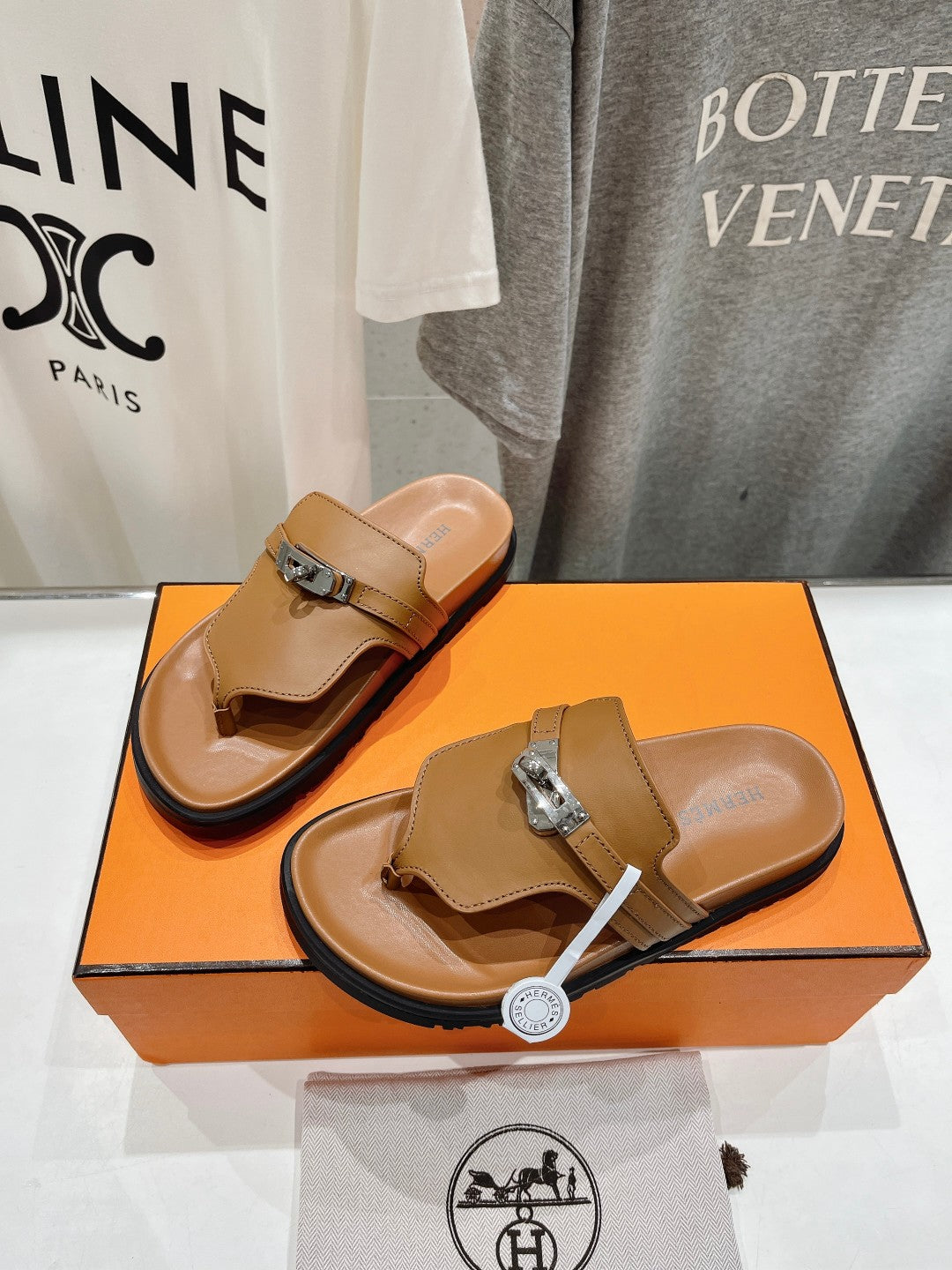 Empire Sandal Caramel Calfskin