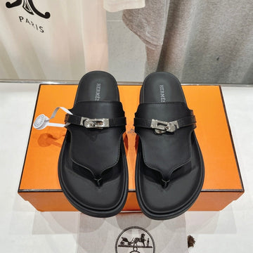 Empire Sandal Black Calfskin