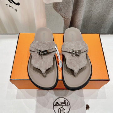 Empire Sandal Light Gray Suede