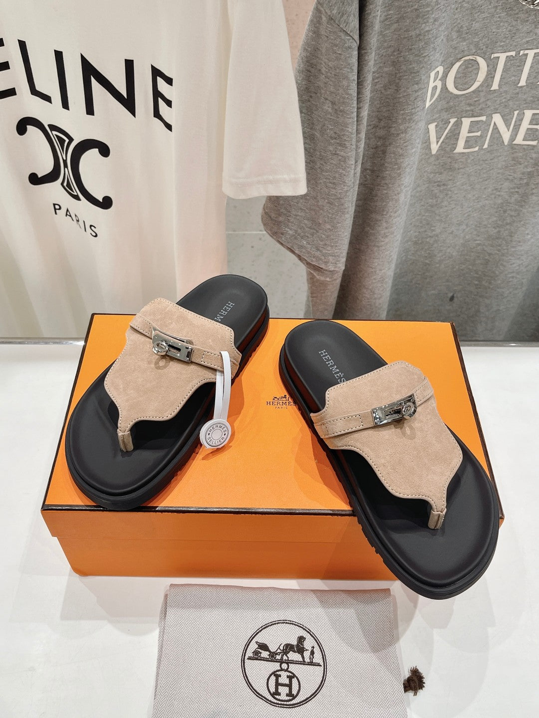 Empire Sandal Black Mix Pastel Pink Suede