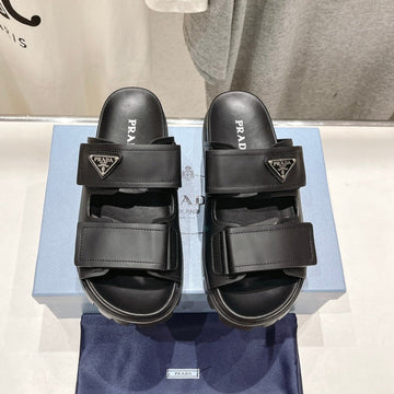 Pra Strap Sandals Black Calfskin