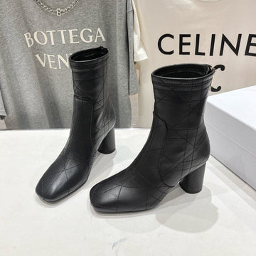 CD Ankle Boots 85MM Black Lambskin
