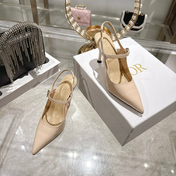 CD 26 Mary Jane High Heels 80 Beige Patent Leather 679857