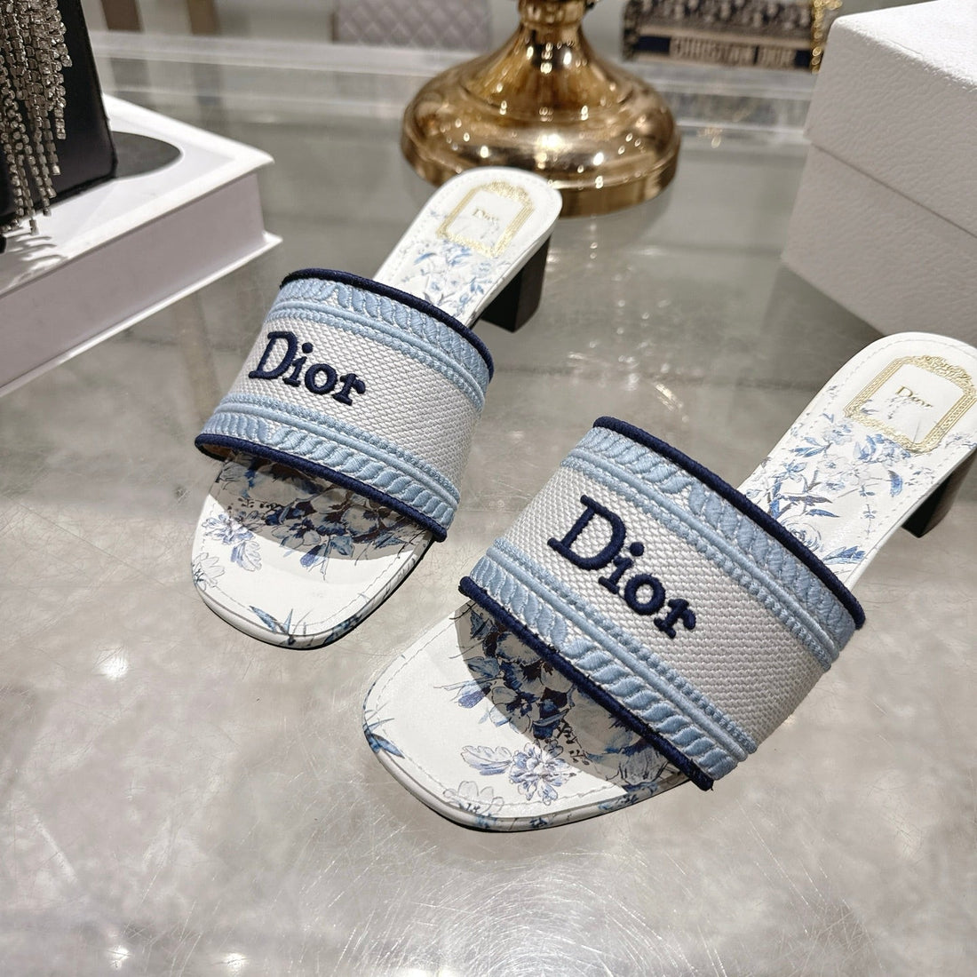 CD 26S Dway Slide 4.5cm Light Blue Colorful Cotton 679873