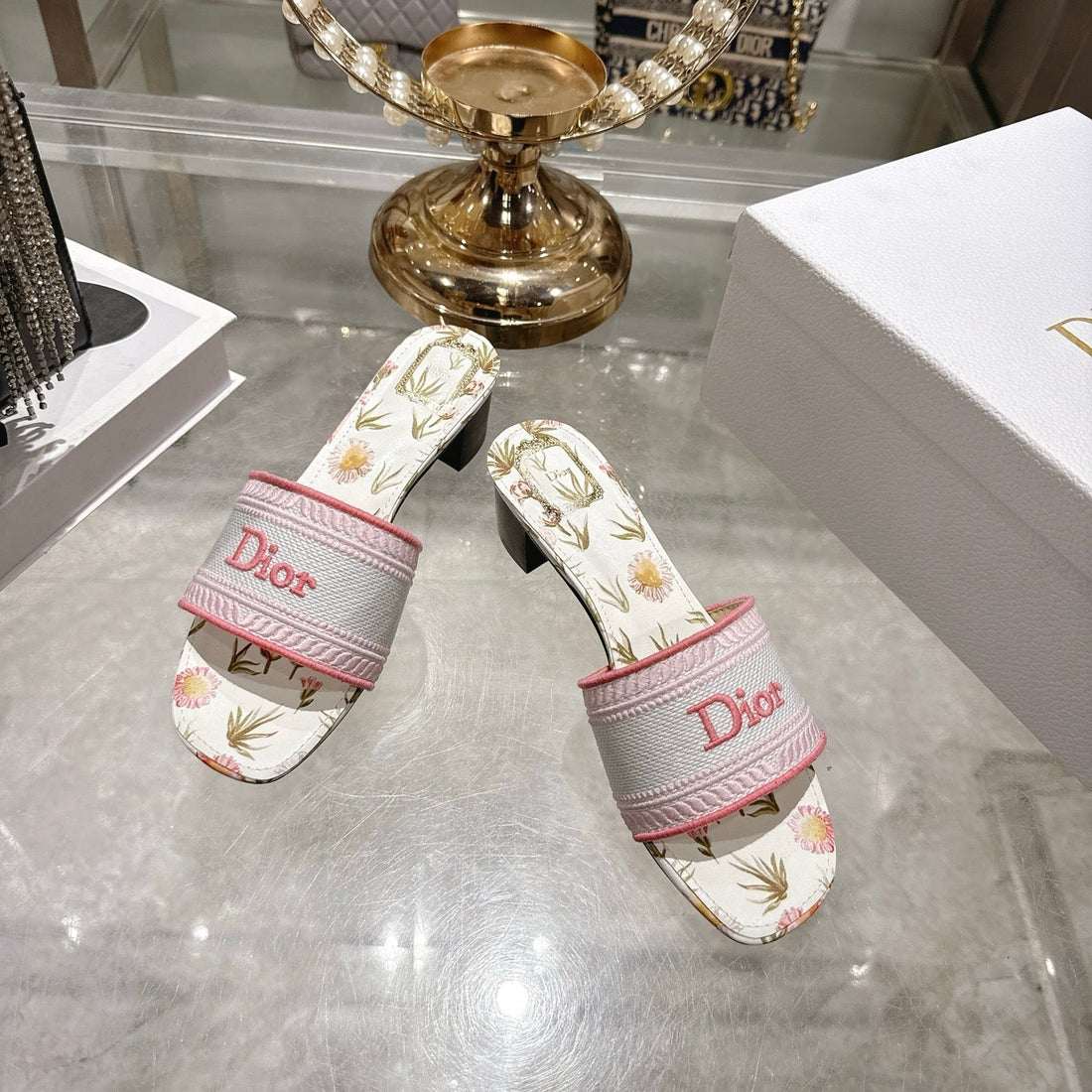 CD 26S Dway Slide 4.5cm Light Pink Colorful Cotton 679876