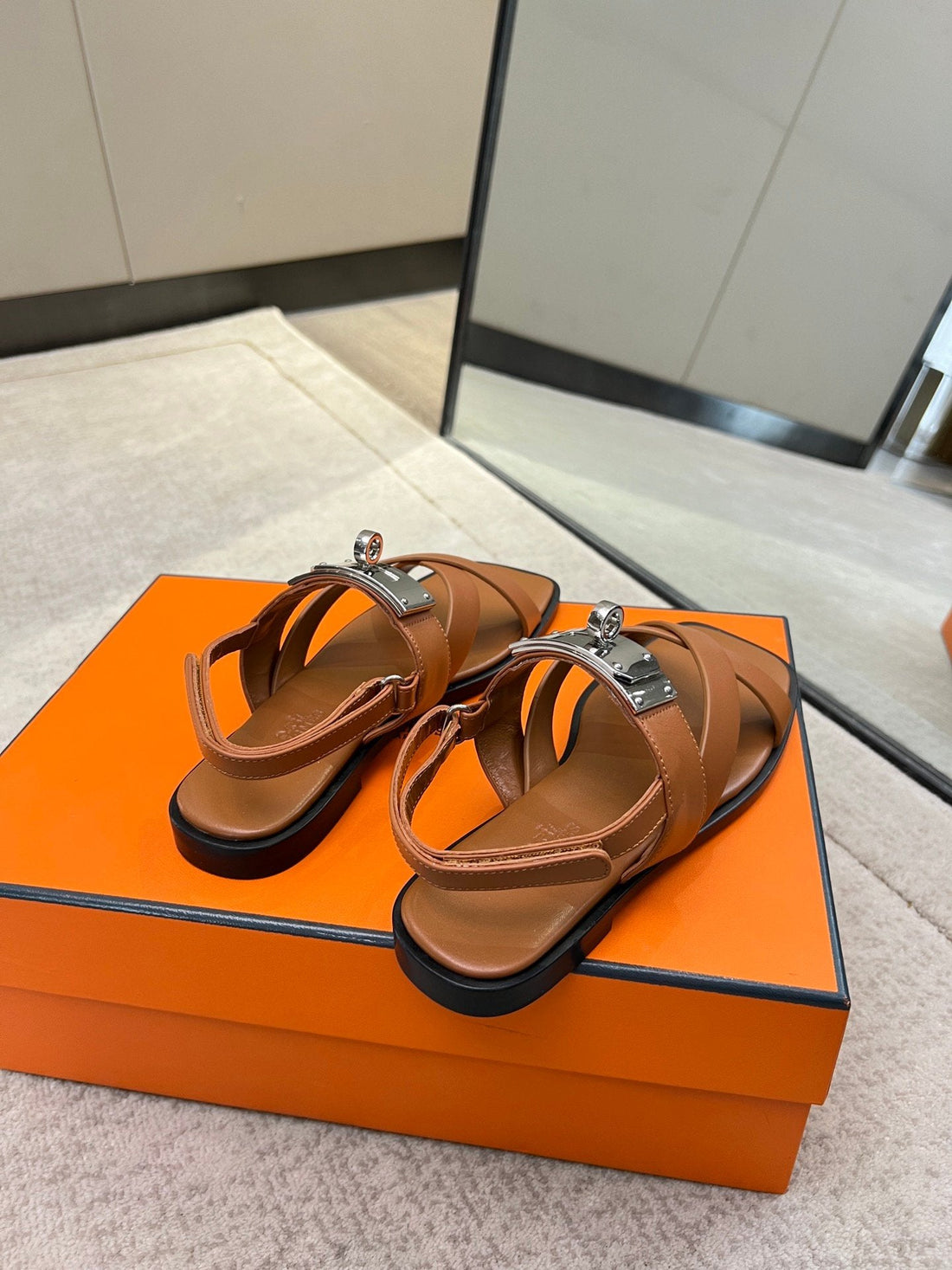 Ines Sandal Brown Calfskin