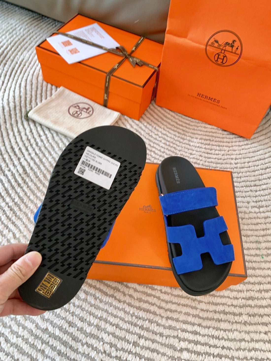 Hm Chypre Sandal Blue Suede 963543