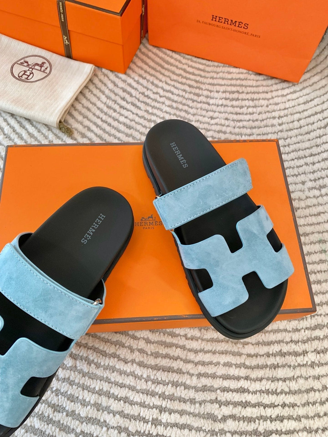 Hm Chypre Sandal Cloud Blue Suede 963545