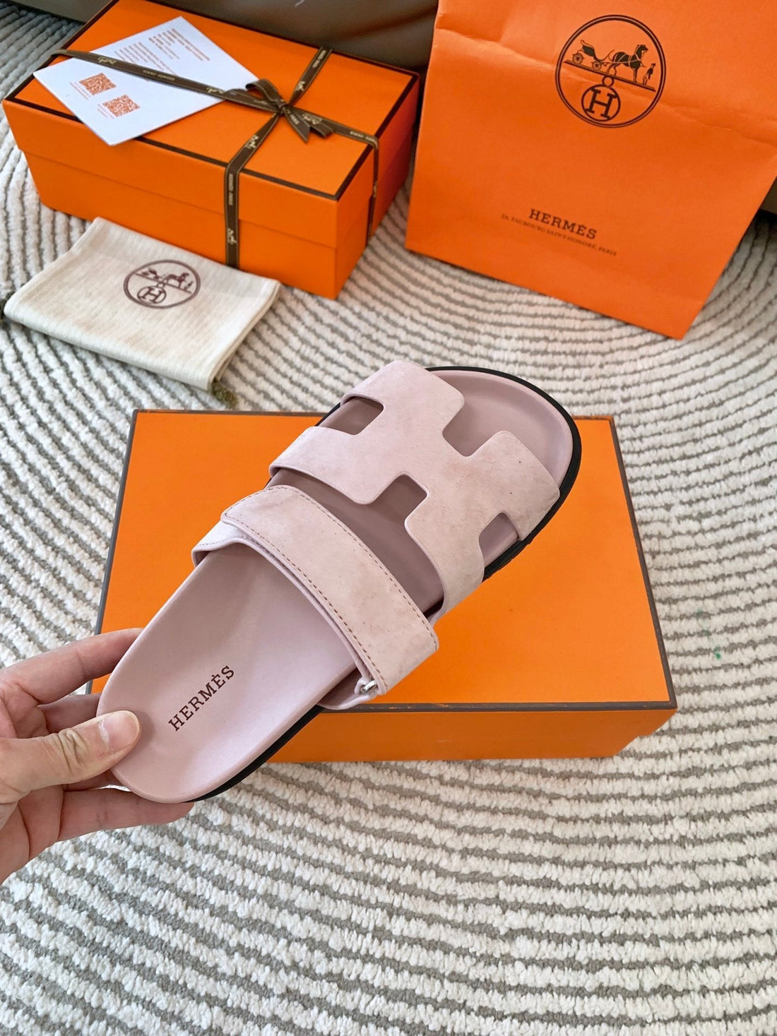Hm Chypre Sandal Light Pink Suede 963546