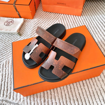 Hm Chypre Sandal Ombre Brown Black Cowhide 963217
