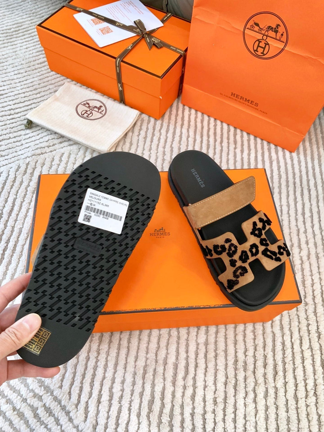 Hm Chypre Sandal Brun Fumé Black Suede 963208