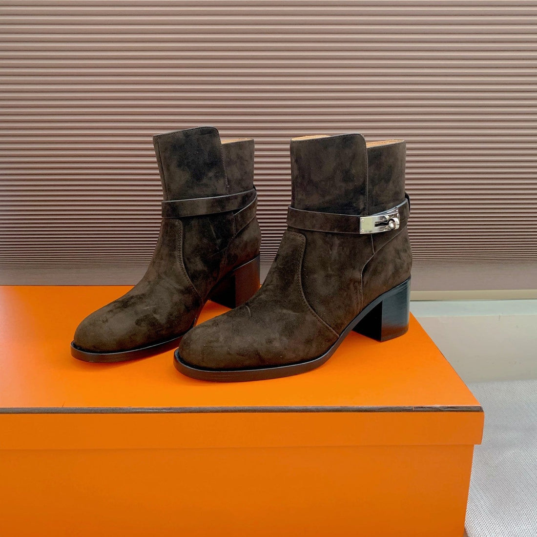 Hm Frenchie 50 Ankle Boot Dark Brown Suede 464344