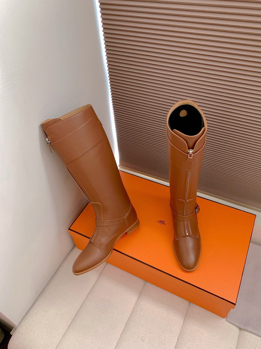 Hm Riding Boots Caramel Cowhide 464357