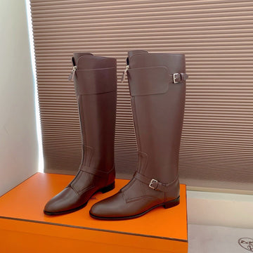 Hm Riding Boots Dark Burgundy Cowhide 464358