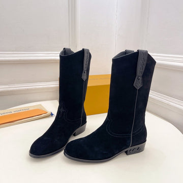 LV Rider Boot 30MM Black Suede