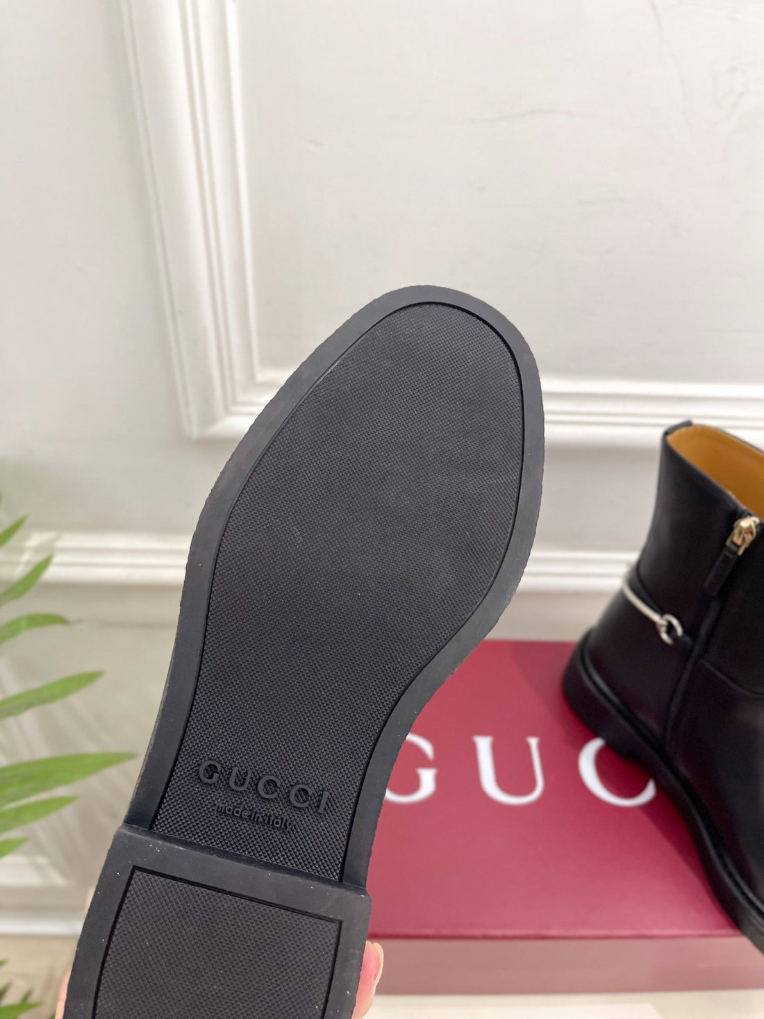 Gucci 25𝐬𝐬 Horsebit Ankle Boots Black Calfskin 435379