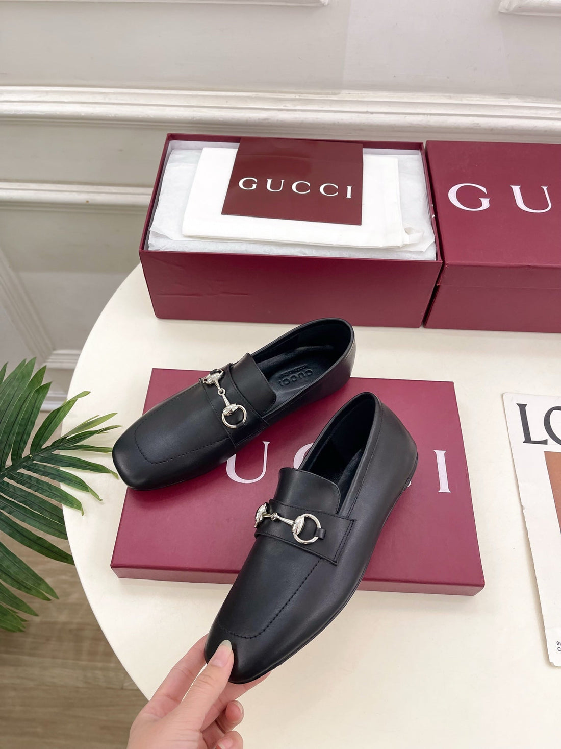 GG 26S Loafer With Horsebit Black Leather 640281