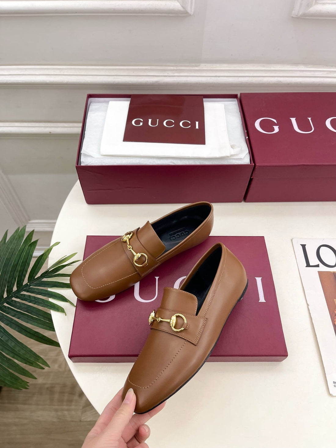 GG 26S Loafer With Horsebit Brown Leather 640284
