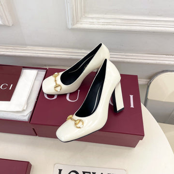 GG 26S Signora Pump 10CM White Leather 640301