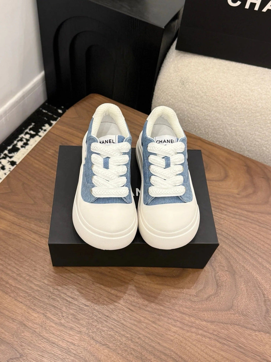 CC 26S Casual Sneaker Blue White Canvas Leather 183591