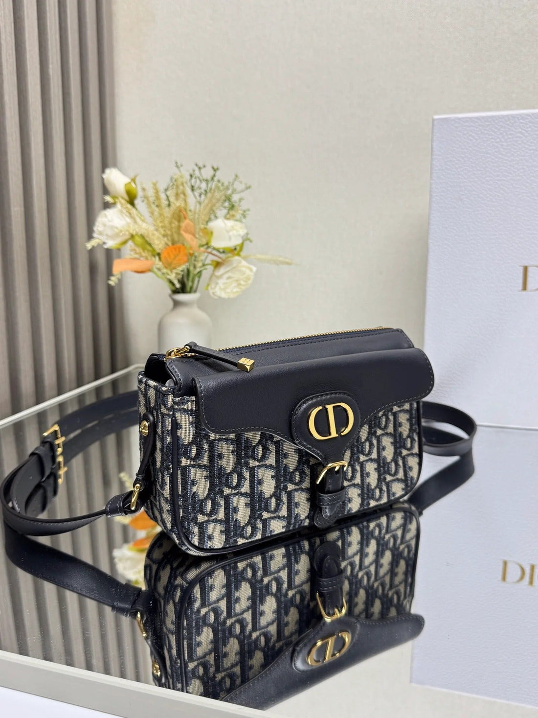 Dior 2026 Bobbi Bag 20CM Black Fabric Leather
