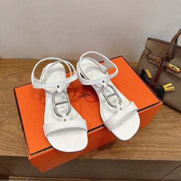 Hm 26SS High-Heeled Sandals 50 White Leather 638529