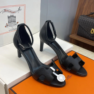 Hm 26SS High Heel Sandals 70 Black Cowhide 607119