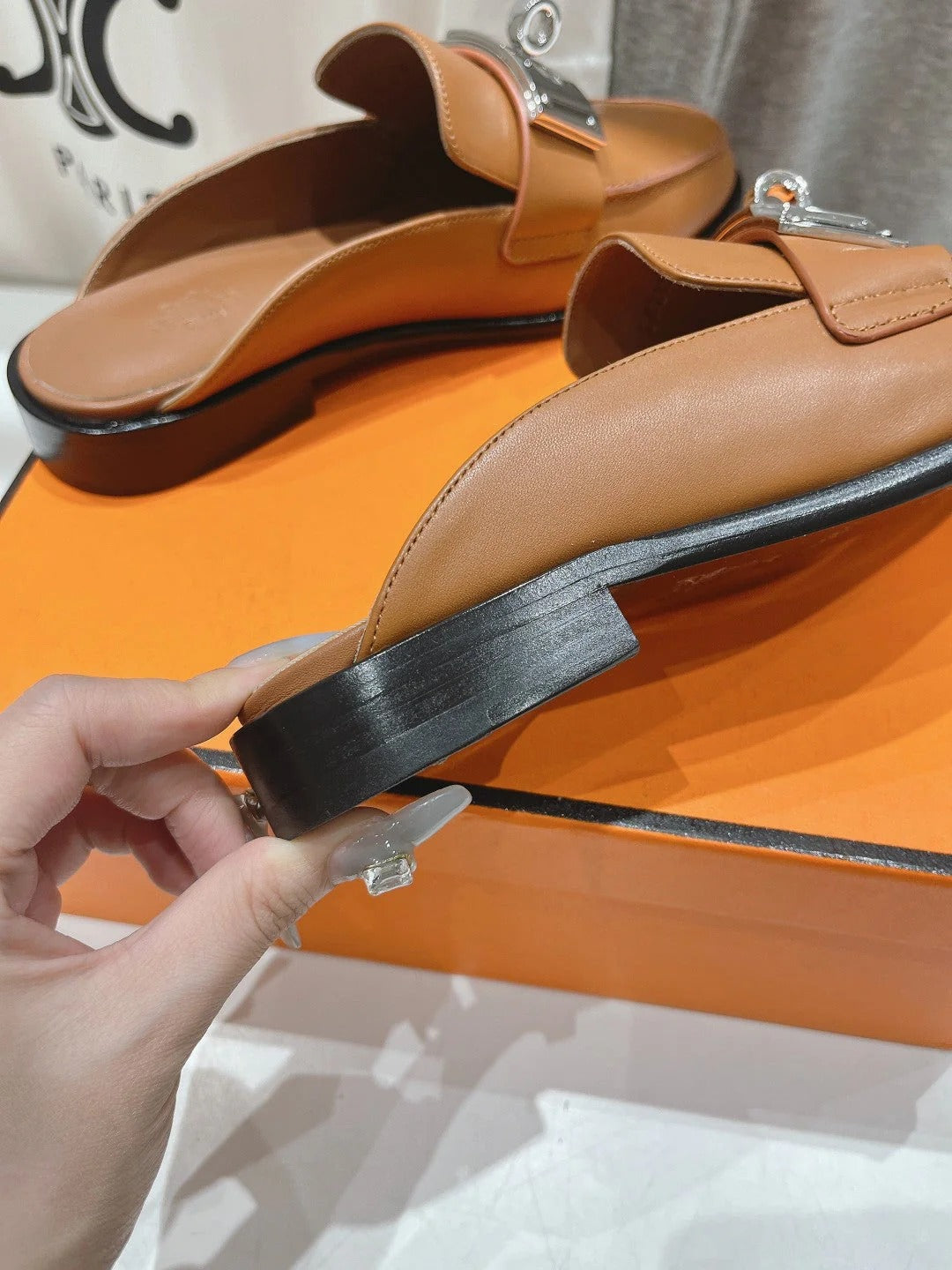 Iota Mule Gold Calfskin
