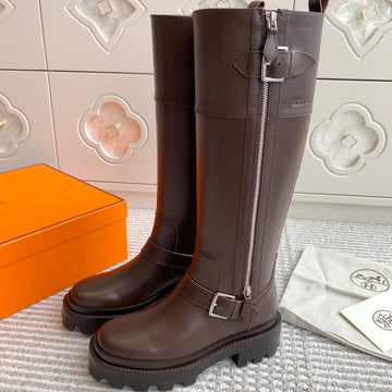 Hm Jaime Boot In Chocolate Brown Calfskin