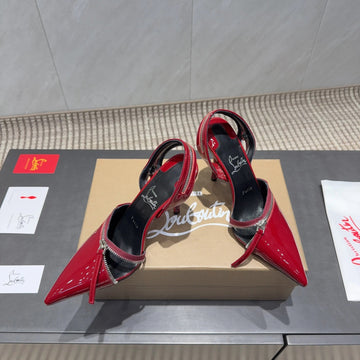 Cl 26SS Slingback 100 Red Patent Leather 613789