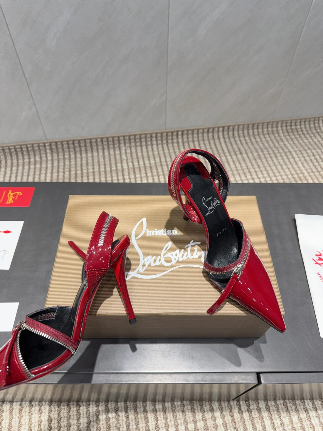 Cl 26SS Slingback 100 Red Patent Leather 613789