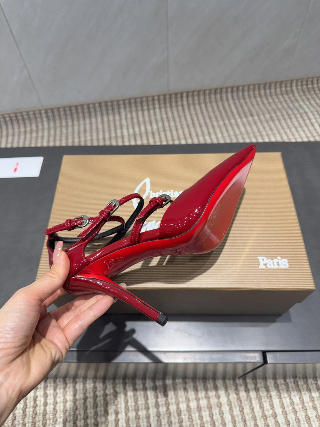 Cl 26SS High Heel Pump 100 Red Patent Leather 613871