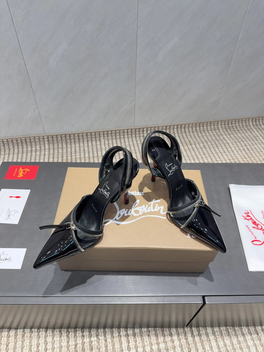 Cl 26SS Slingback 100 Black Patent Leather 613787