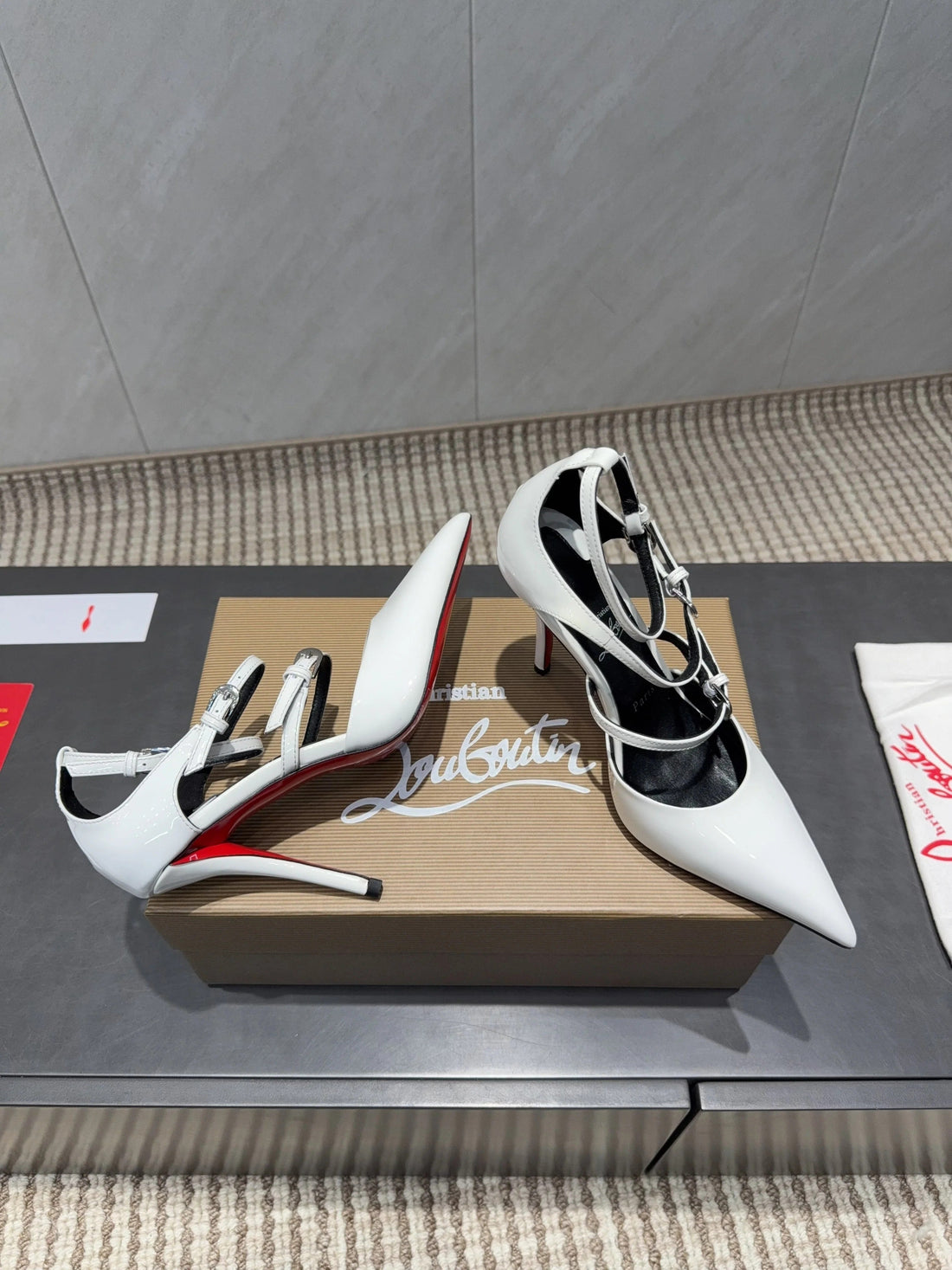 Cl 26SS High Heel Pump 100 White Patent Leather 613870