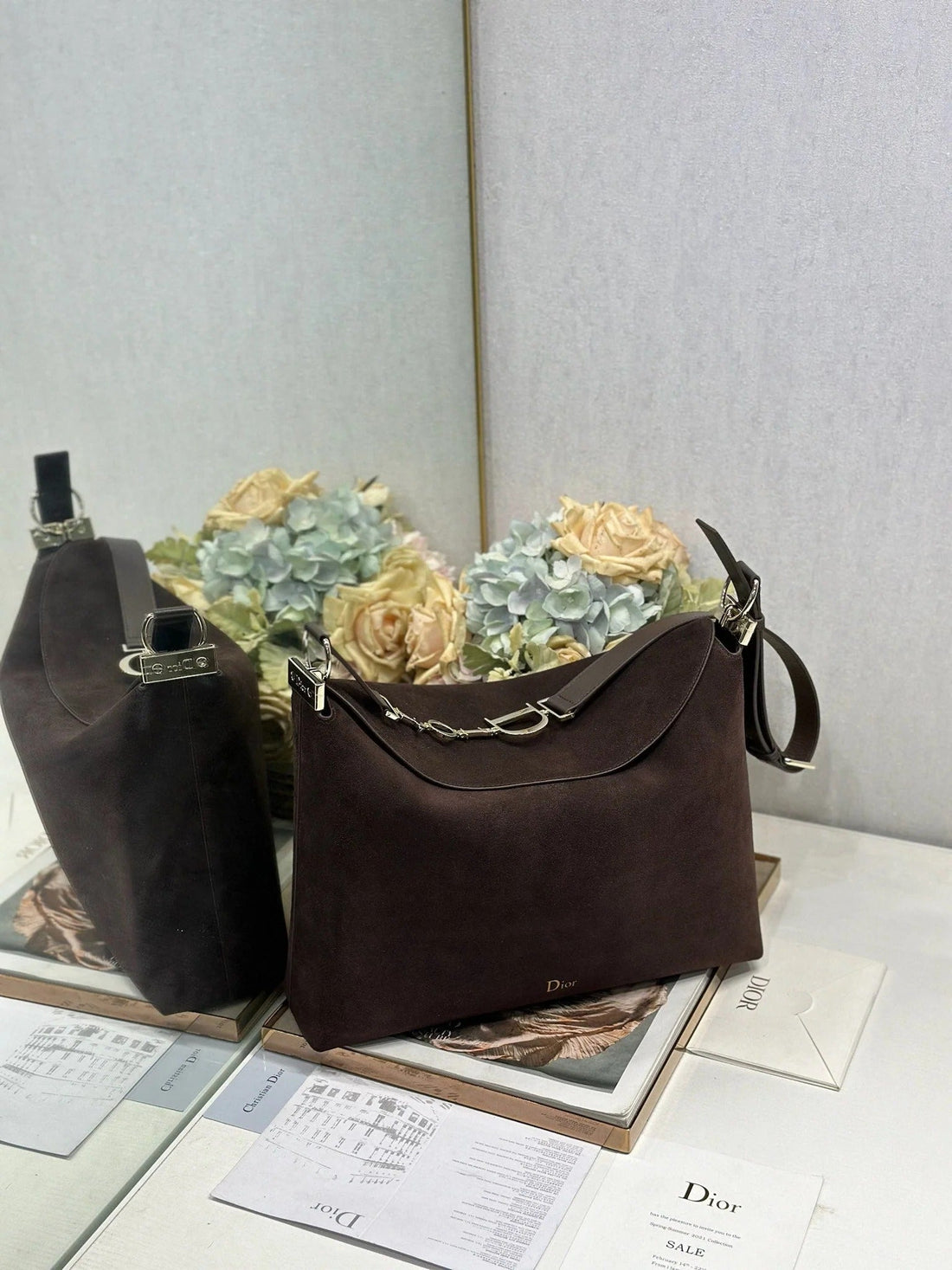CD 2026 Bag Coffe 39CM Suede Leather 288380