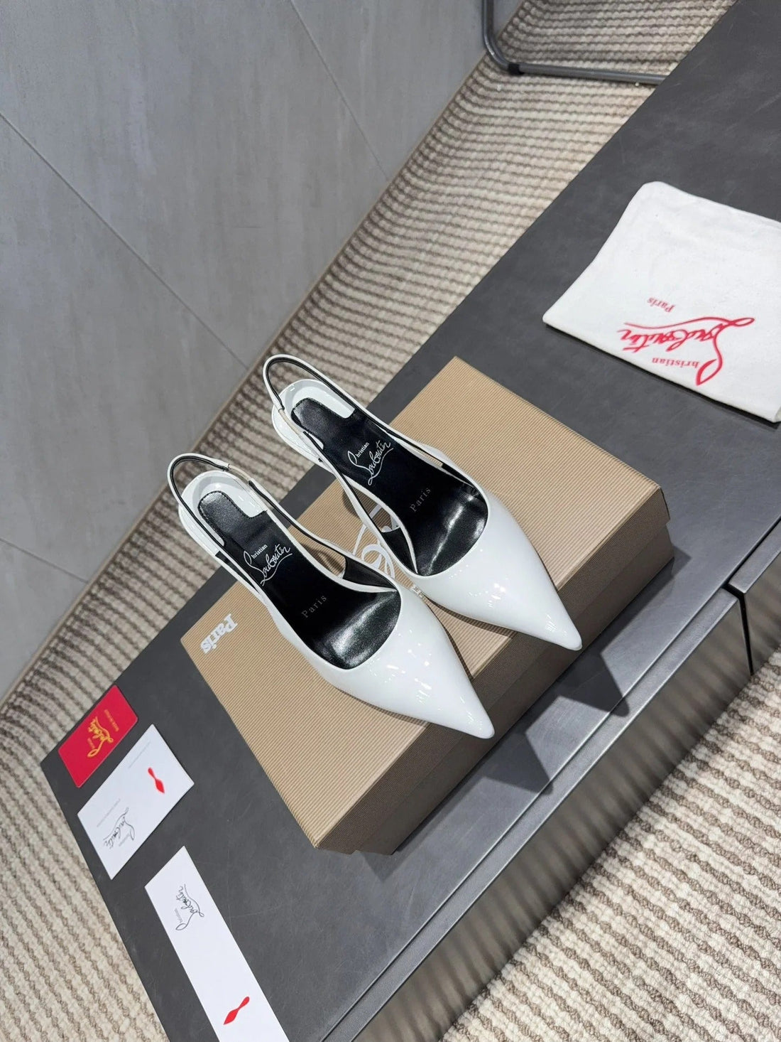 Cl 26SS Slingback 100 White Patent Leather 613985
