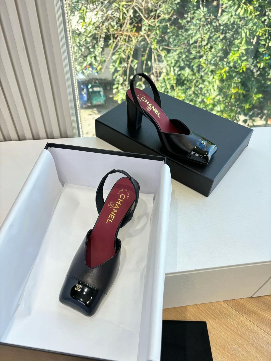 CC SS26 Slingback 9CM Patent Leather