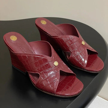 High Heels 80 Mm In Red Calfskin Snake Embossing