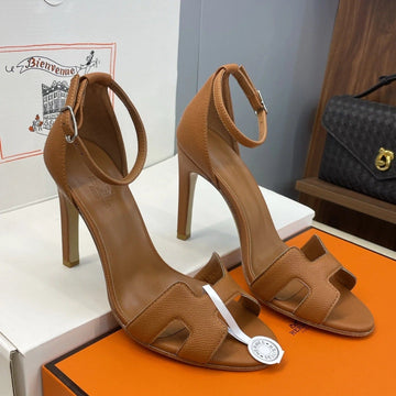 Hm 26SS High Heel Sandals 105 Brown Cowhide 607131