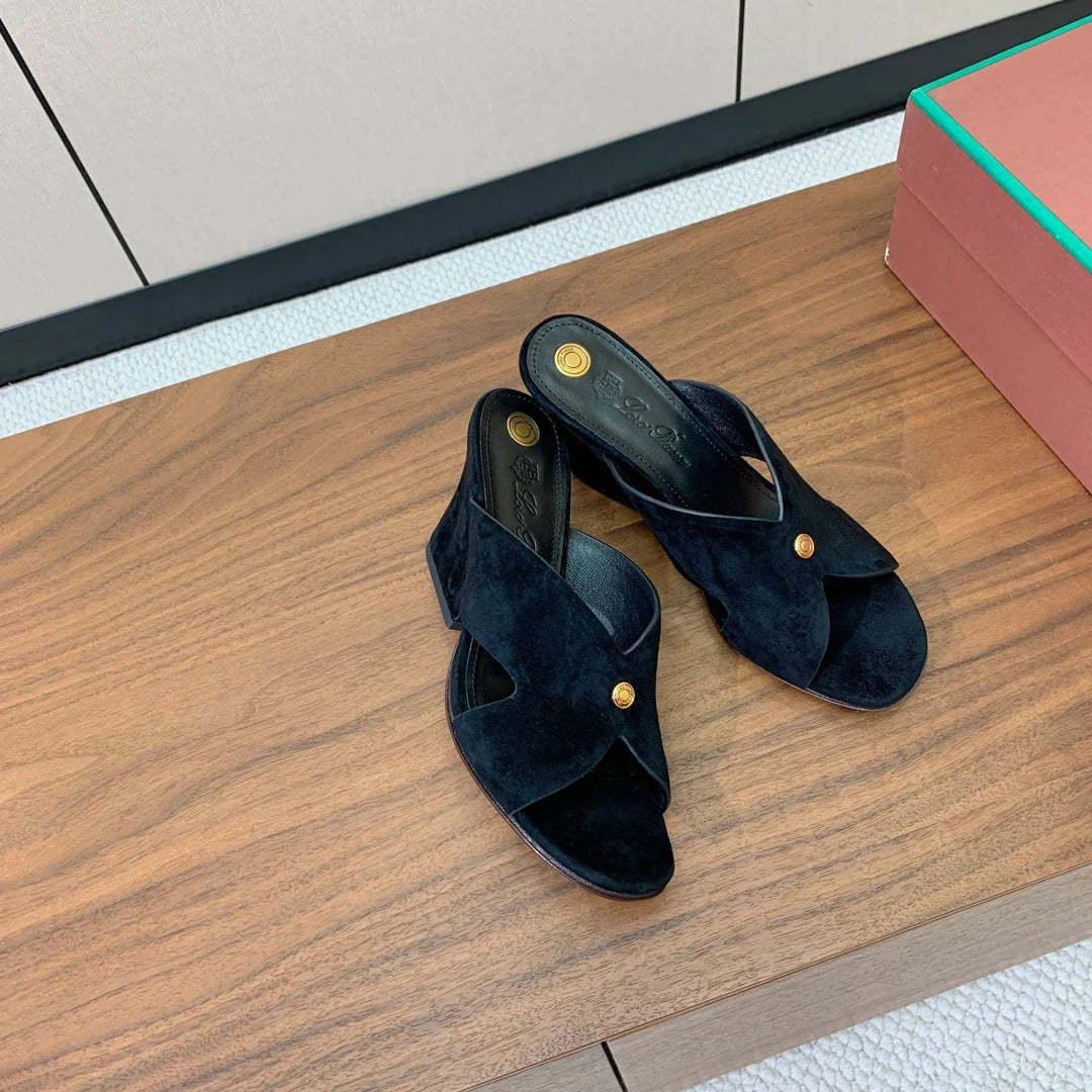 High Heels 85 Mm In Black Suede